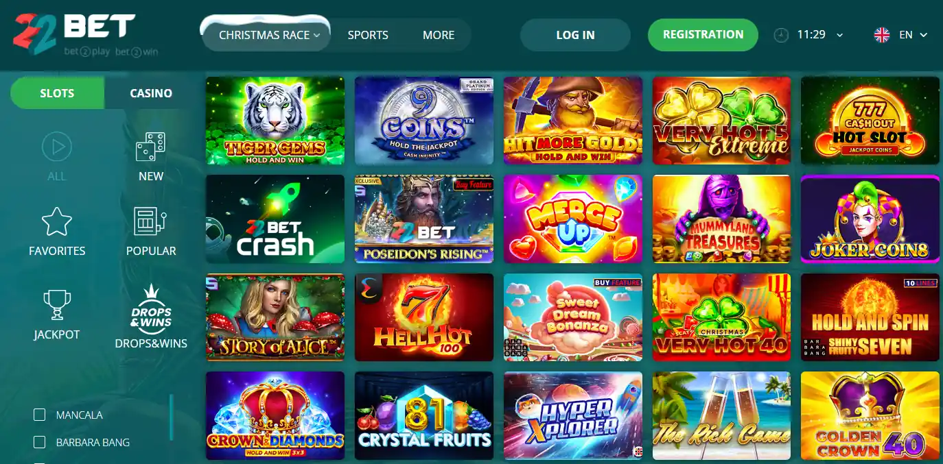 22Bet Slots Slovenija